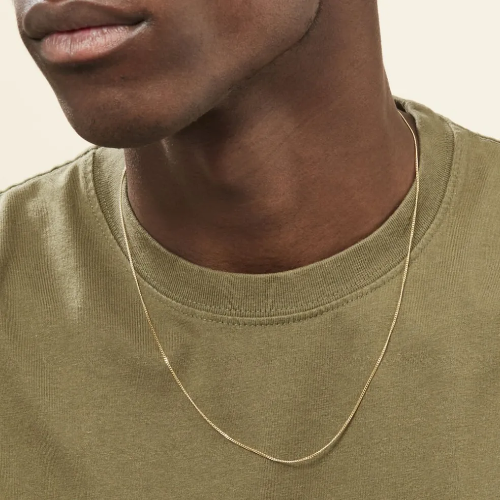 Chaîne Ixia Maille Gourmette Diamantee Or Jaune