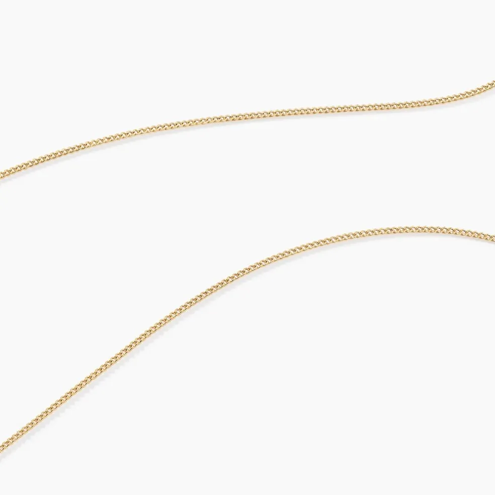 Chaîne Ixia Maille Gourmette Diamantee Or Jaune