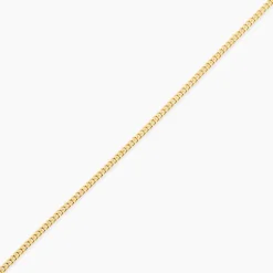 Chaîne Ixia Maille Gourmette Diamantee Or Jaune