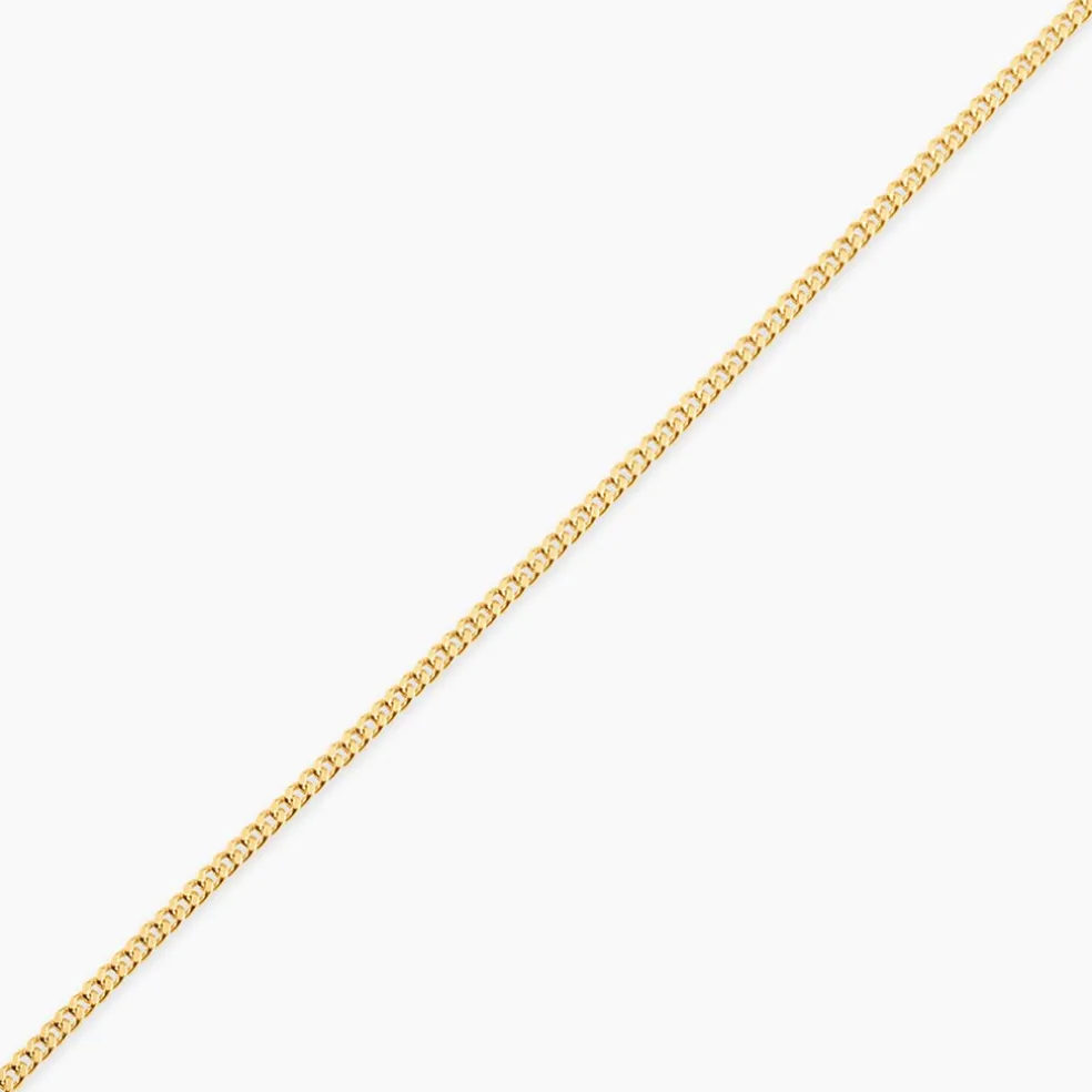 Chaîne Ixia Maille Gourmette Diamantee Or Jaune