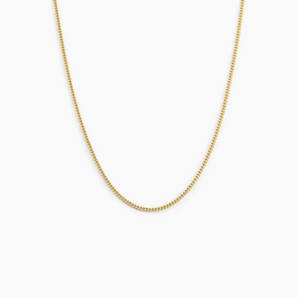 Chaîne Ixia Maille Gourmette Diamantee Or Jaune