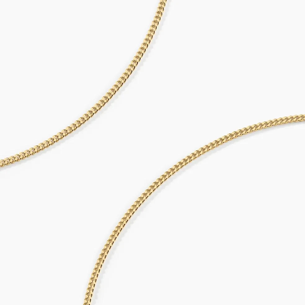 Chaîne Ixia Maille Gourmette Diamantee Or Jaune