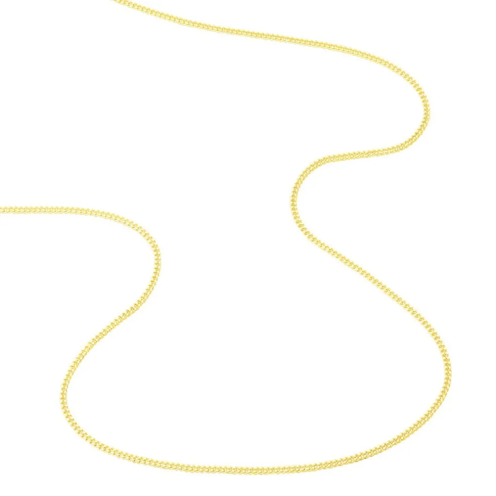 Chaîne Ixia Maille Gourmette Diamantee Or Jaune