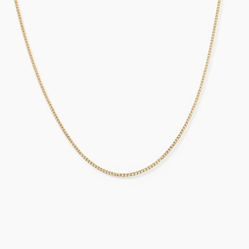 Chaîne Ixia Maille Gourmette Diamantee Or Jaune