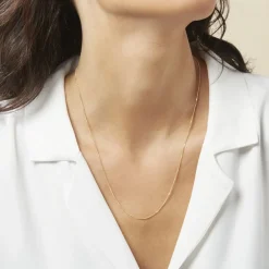 Chaîne Ixia Maille Gourmette Diamantee Or Jaune