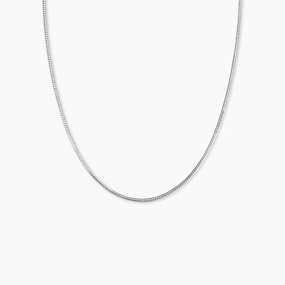 Chaîne Kassie Maille Omega Argent Blanc