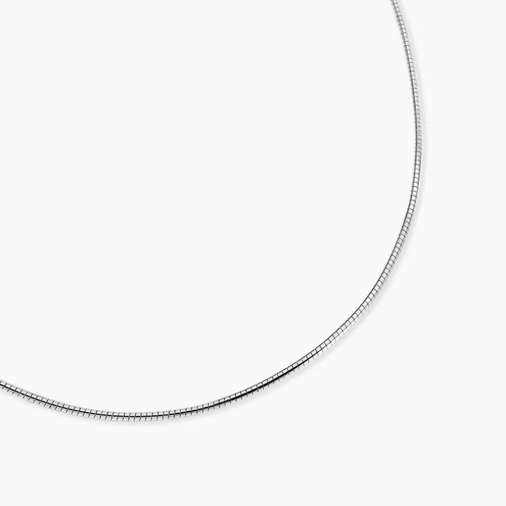 Chaîne Kassie Maille Omega Argent Blanc