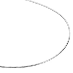 Chaîne Kassie Maille Omega Argent Blanc