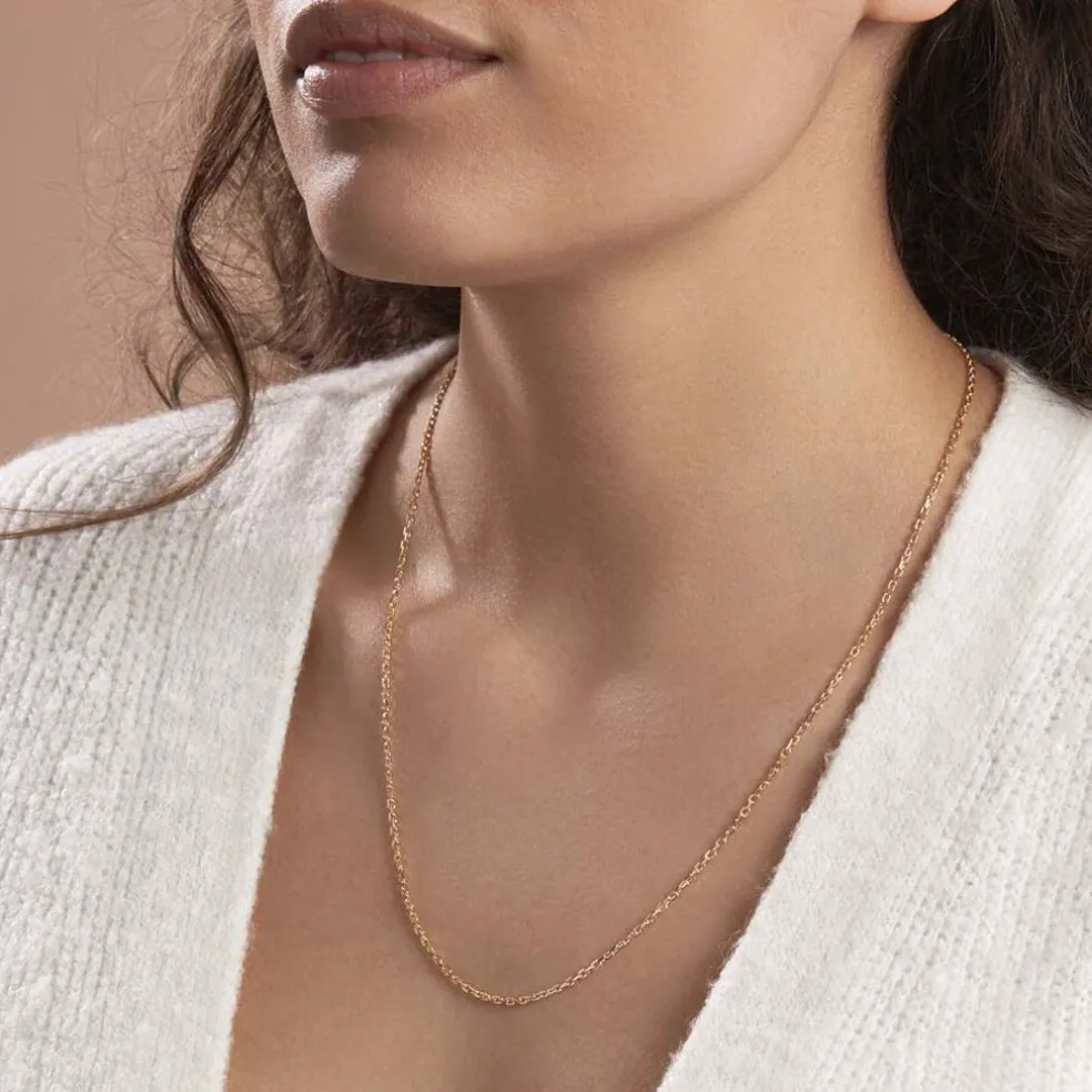 Chaîne Keyssie Maille Forçat Diamantée Or Jaune