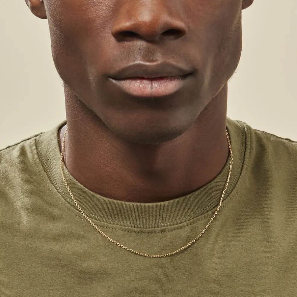 Chaîne Keyssie Maille Forçat Diamantée Or Jaune