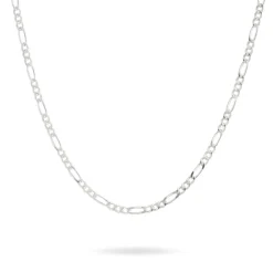 Chaîne Lyndsayae Maille Alternée 1/3 Argent Blanc