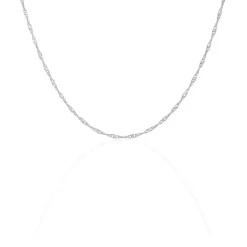 Chaîne Mayi Maile Singapour Or Blanc