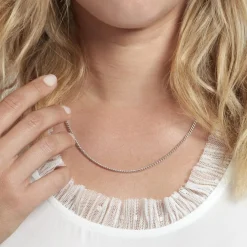 Chaîne Nairi Maille Gourmette Argent Blanc