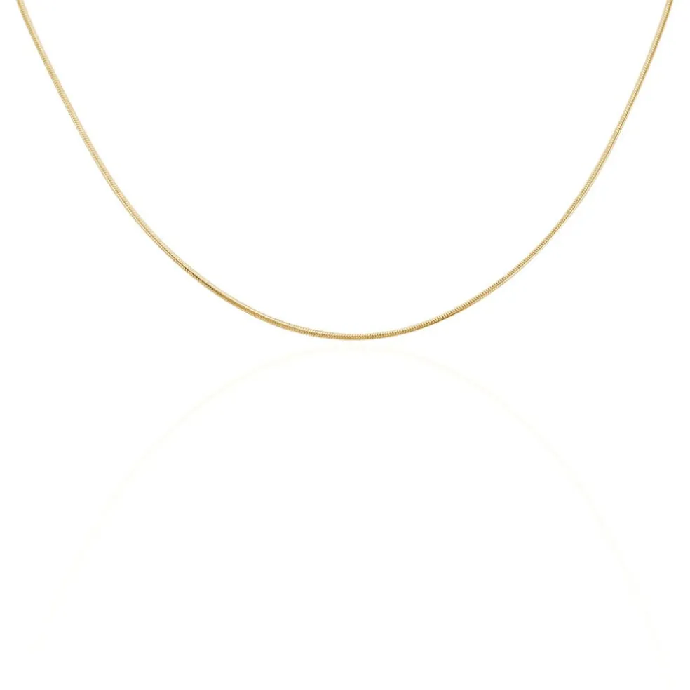 Chaîne Norma Maille Queue De Souris Plaque Or Jaune