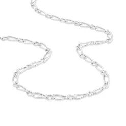 Chaîne Ophelio Maille Alternee 1/1 Or Blanc