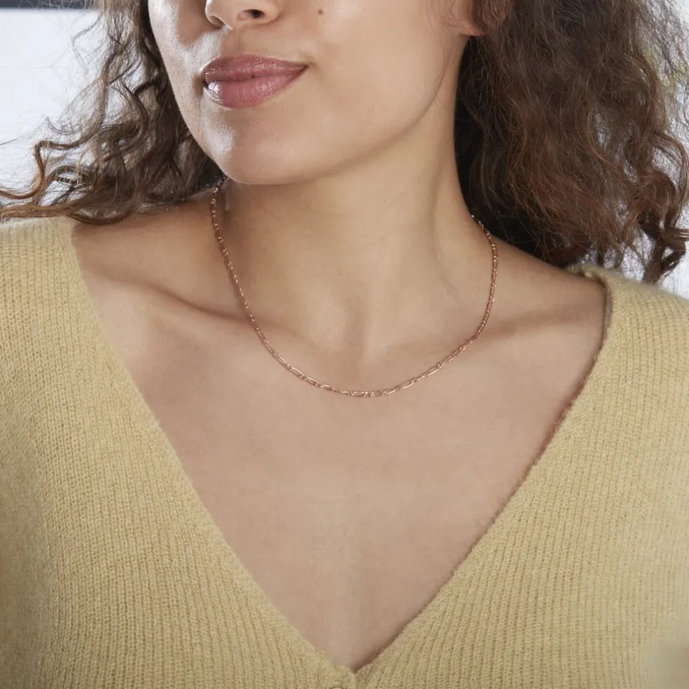 Chaîne Ophelio Maille Alternee 1/1 Or Rose