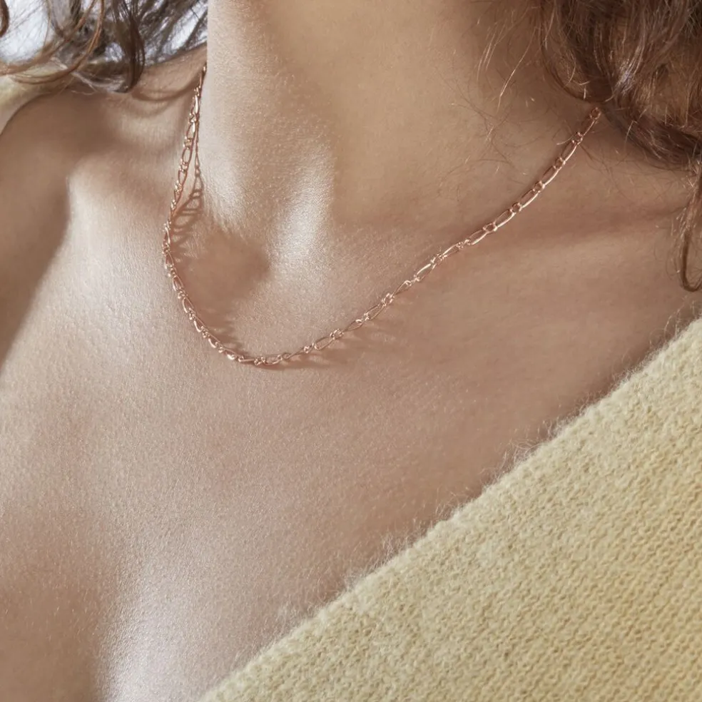 Chaîne Ophelio Maille Alternee 1/1 Or Rose
