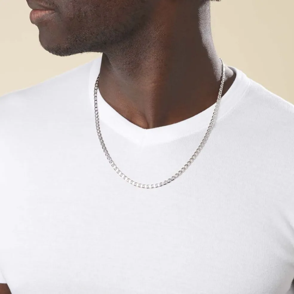 Chaîne Piato Marine Argent Blanc