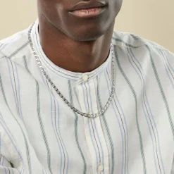 Chaîne Piato Marine Argent Blanc