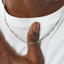 Chaîne Vivian Maille Alternee 1/3 Argent Blanc