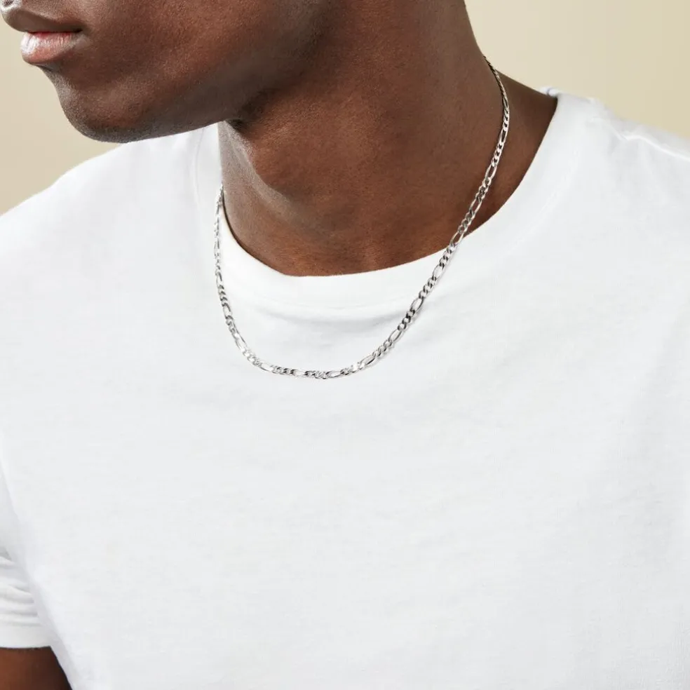 Chaîne Vivian Maille Alternee 1/3 Argent Blanc