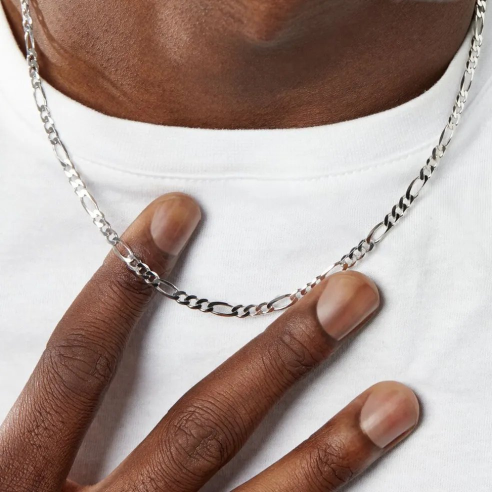 Chaîne Vivian Maille Alternee 1/3 Argent Blanc