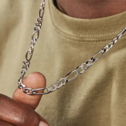 Chaîne Vivian Maille Alternee 1/3 Argent Blanc