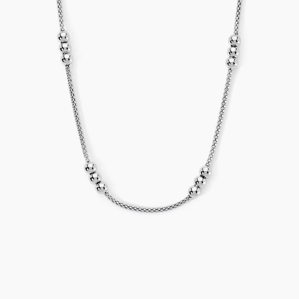 Chaîne Zaza Argent Blanc