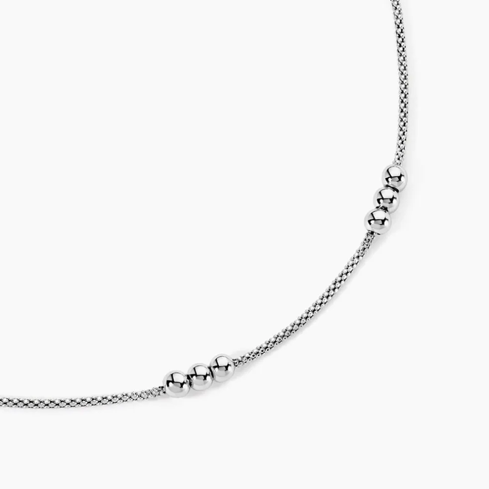 Chaîne Zaza Argent Blanc