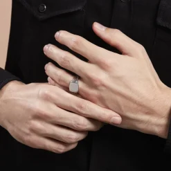 Chevaliere Argent Blanc Tarek