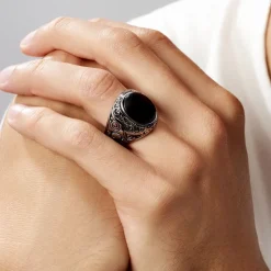 Chevaliere Zayn Acier Inoxydable Blanc Verre