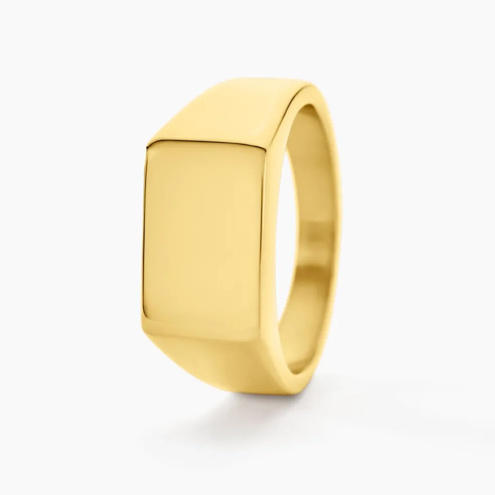 Chevalière Acier Doré Luciano