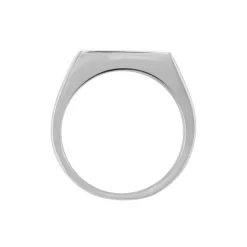 Chevalière Acier Gris Luciano