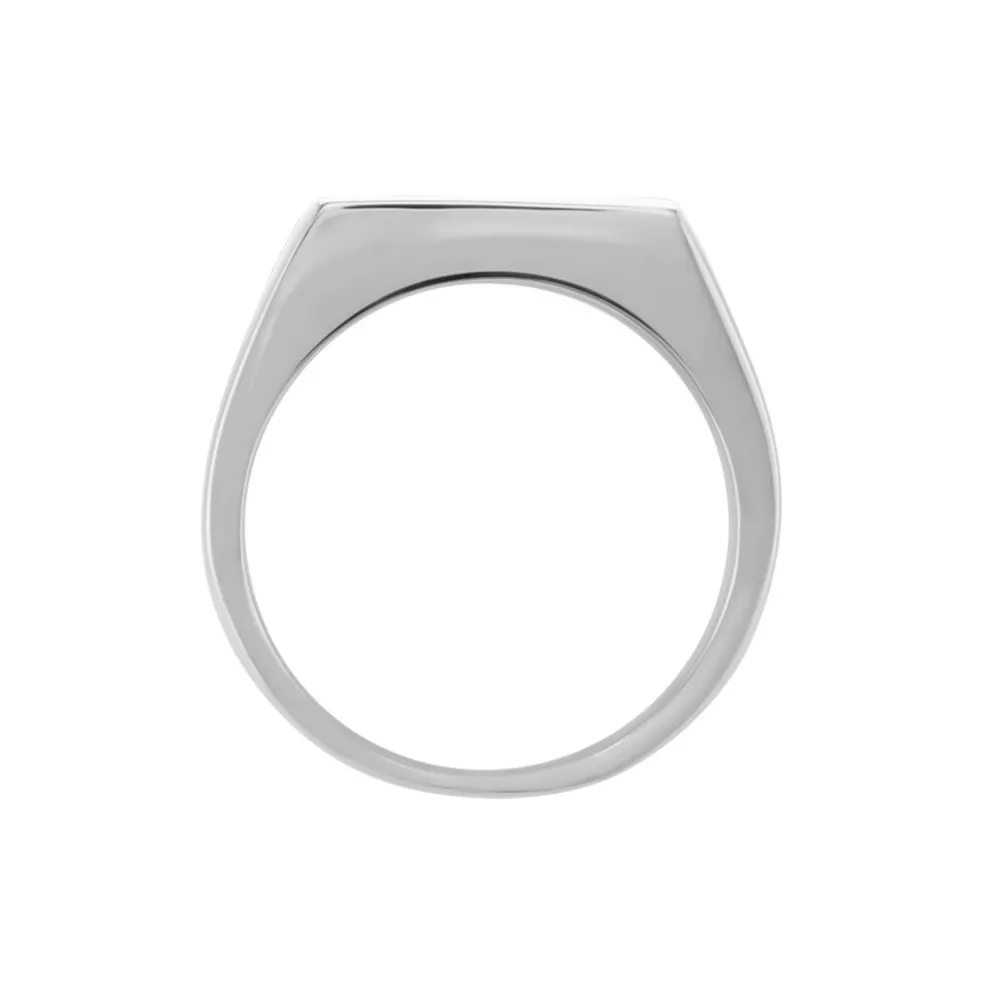 Chevalière Acier Gris Luciano