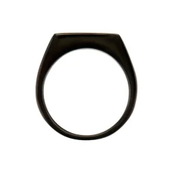 Chevalière Acier Noir Luciano