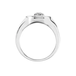 Chevalière Aracely Argent Blanc Nacre Oxyde De Zirconium