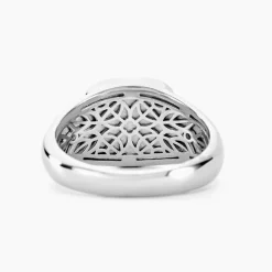 Chevalière Argent Blanc Calisto Lapis Lazuli