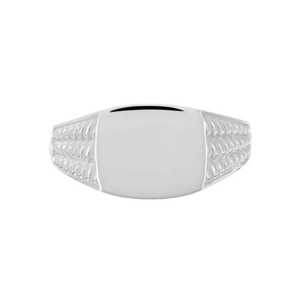 Chevalière Argent Blanc Charites