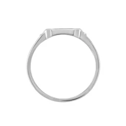 Chevalière Argent Blanc Djulian Email