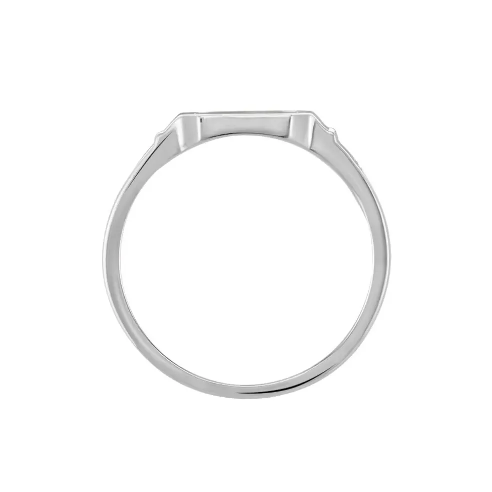 Chevalière Argent Blanc Djulian Email