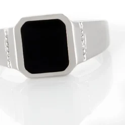 Chevalière Argent Blanc Djulian Email