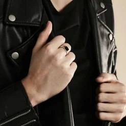 Chevalière Argent Blanc Djulian Email