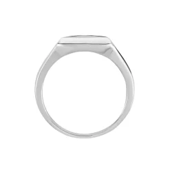 Chevalière Argent Blanc Sami