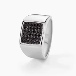 Chevalière Argent Otylia Oxydes De Zirconium