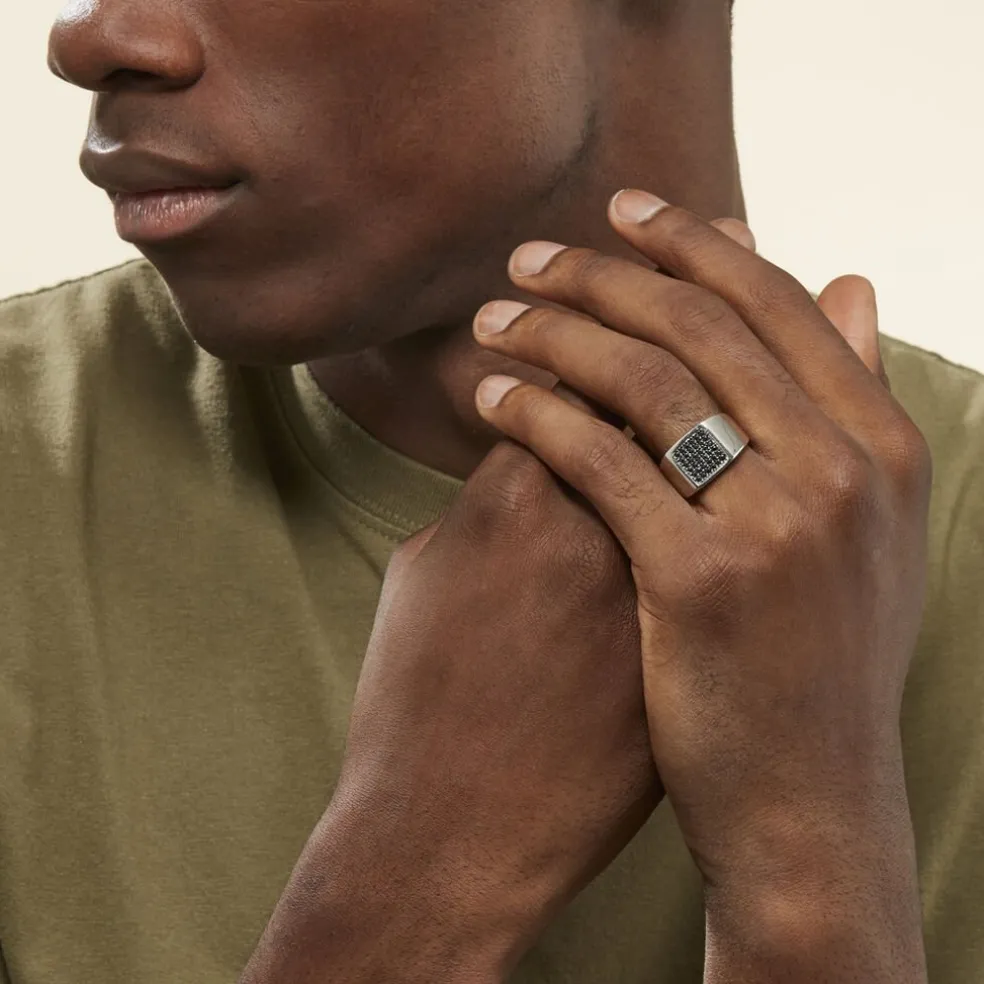 Chevalière Argent Otylia Oxydes De Zirconium