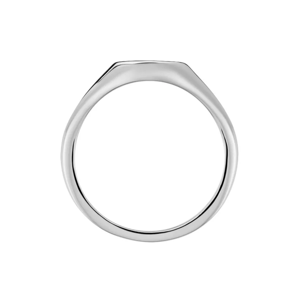 Chevalière Audie Argent Blanc Oxyde De Zirconium