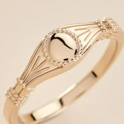 Chevalière Azteque Plaqué Or Jaune