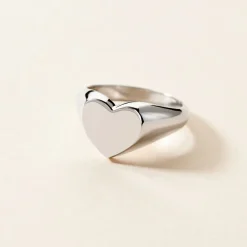 Chevalière Barbara Argent Blanc