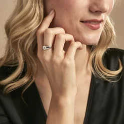 Chevalière Chesley Argent Blanc Oxyde De Zirconium