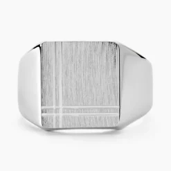 Chevalière Cillian Argent Blanc